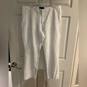 Women’s striped Banana Republic Linen Pants - 14